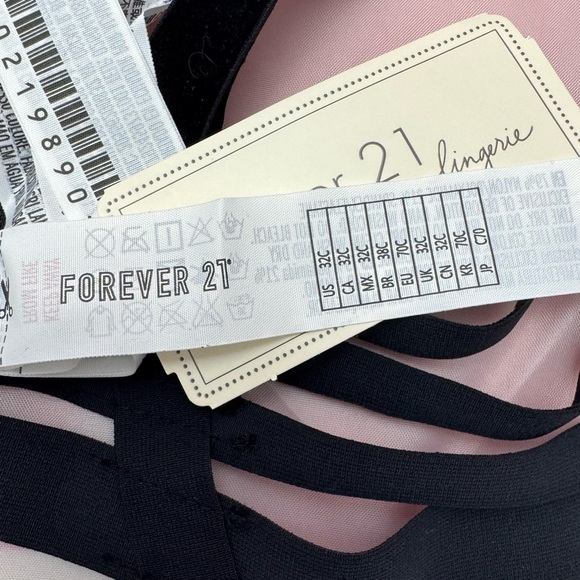 Forever 21 Black Bra 32C NWT – Velvet Bands & Underwire - Picture 12 of 12